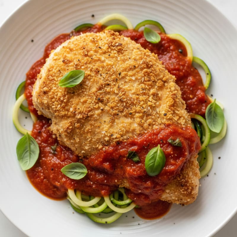 Parmesan-Crusted Chicken with Marinara