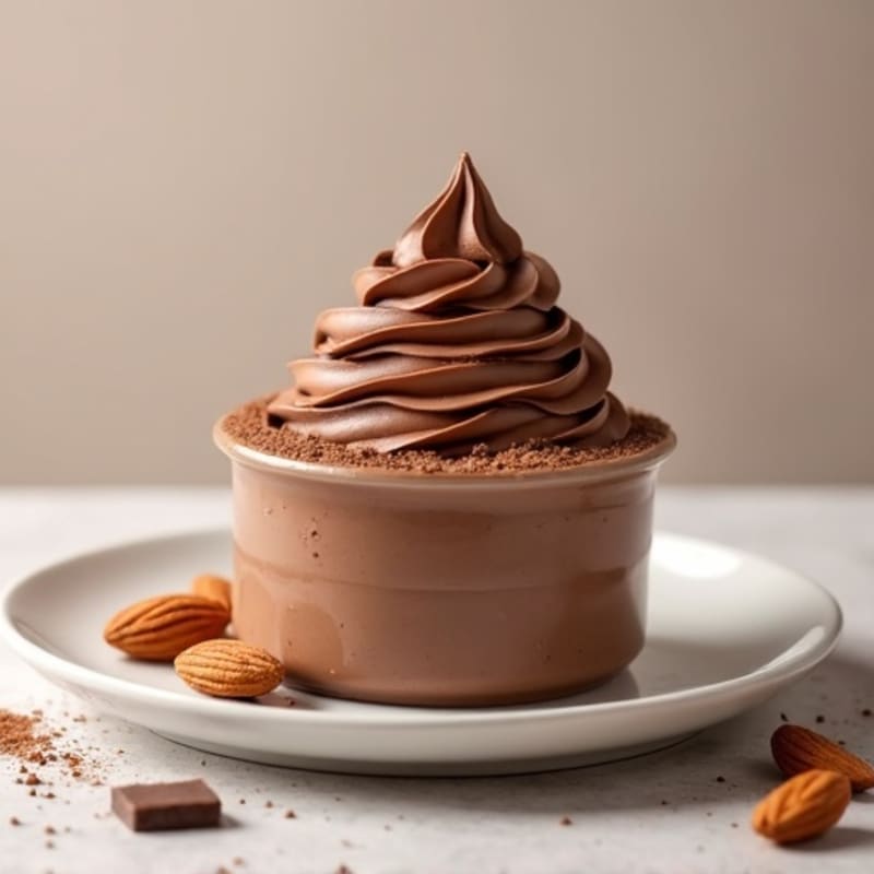 Silky Chocolate Protein Pudding with Almond Butter Swirl