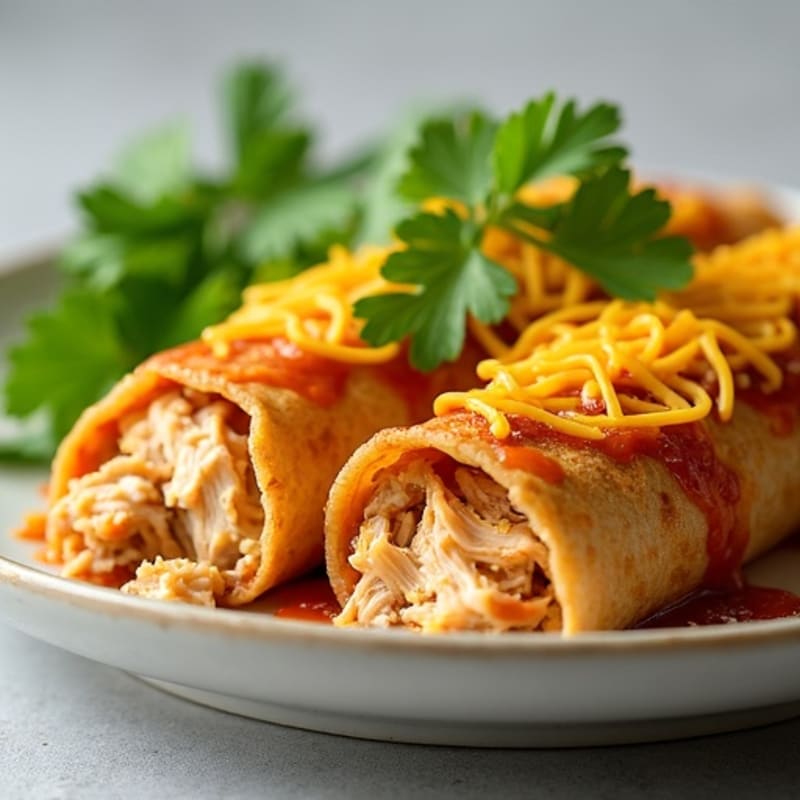 Cilantro-Lime Shredded Chicken Enchiladas