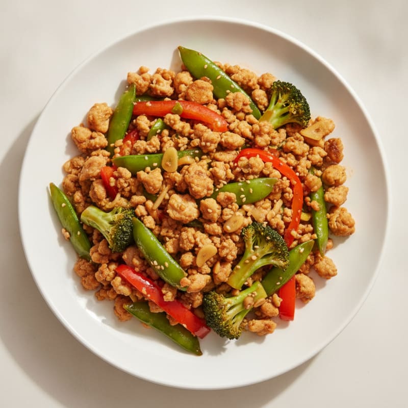 Ground Chicken and Veggie Stir-Fry