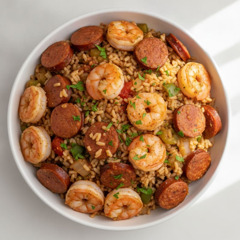 Cajun Shrimp and Sausage Jambalaya