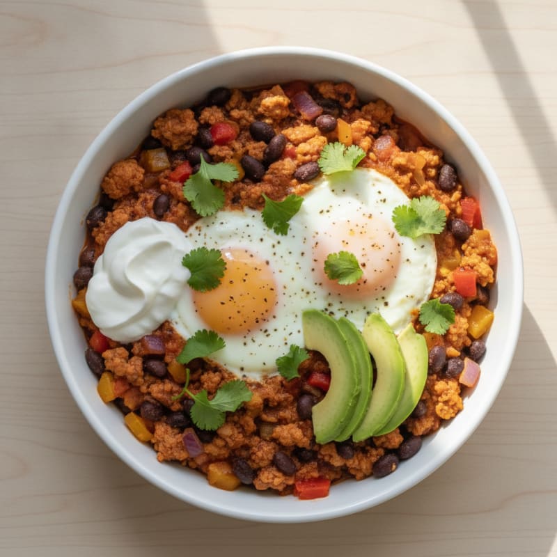 Ranchero Baked Eggs with Salsa