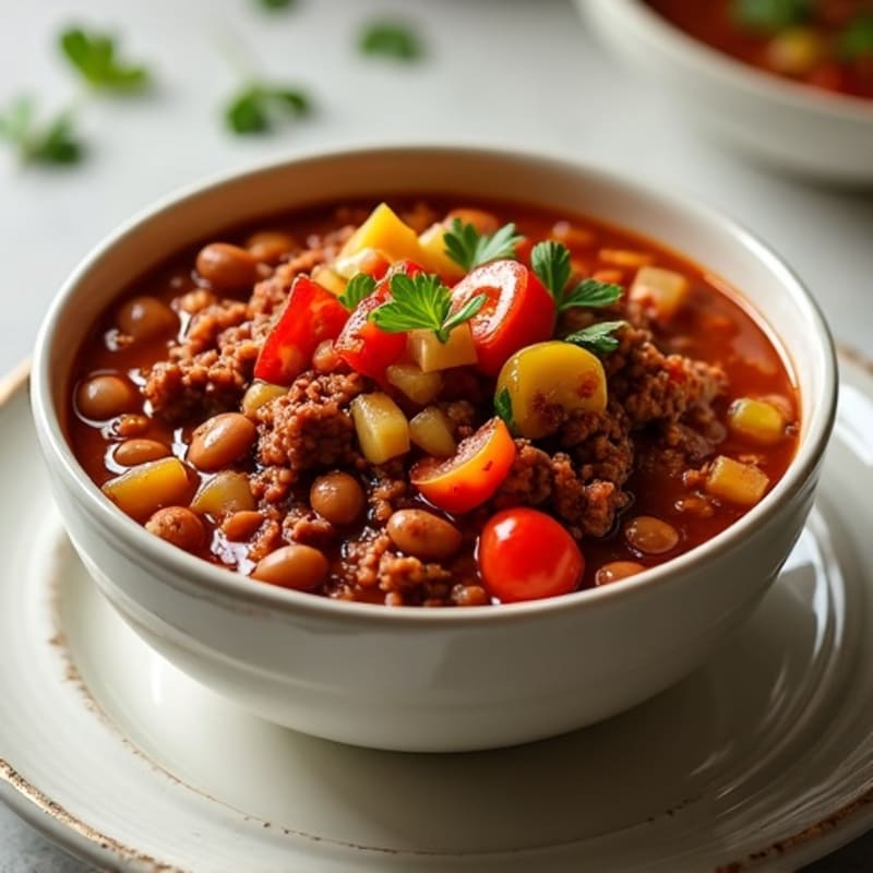 Hearty Lean Beef and Bean Homestyle Chili