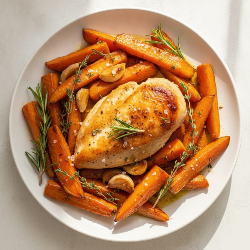 Garlic Herb Roasted Chicken with Root Vegetables
