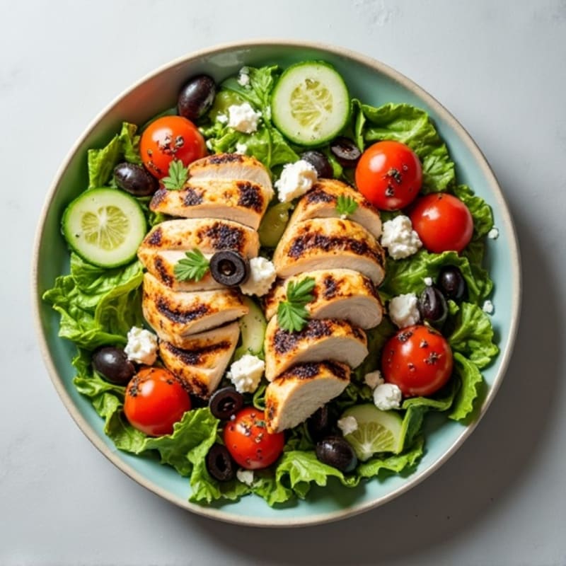 Chopped Fresh Vegetable Salad with Creamy Feta