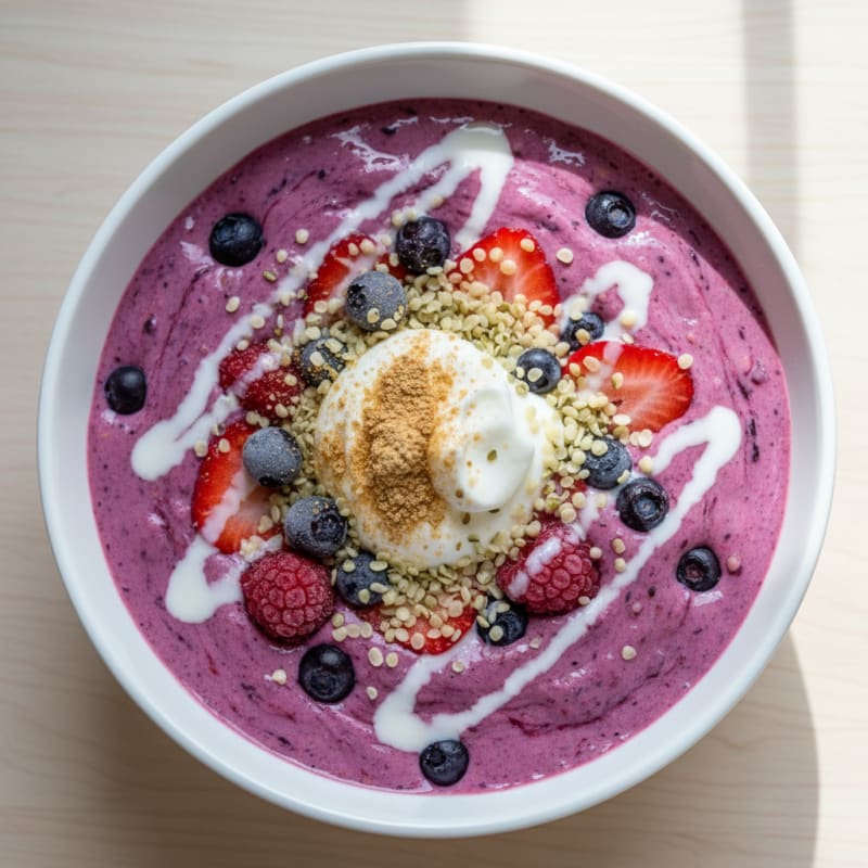 Creamy Coconut Berry Protein Smoothie