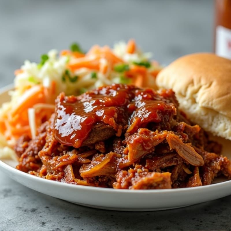 Tender Slow Cooker Tangy BBQ Pulled Pork with Crunchy Slaw