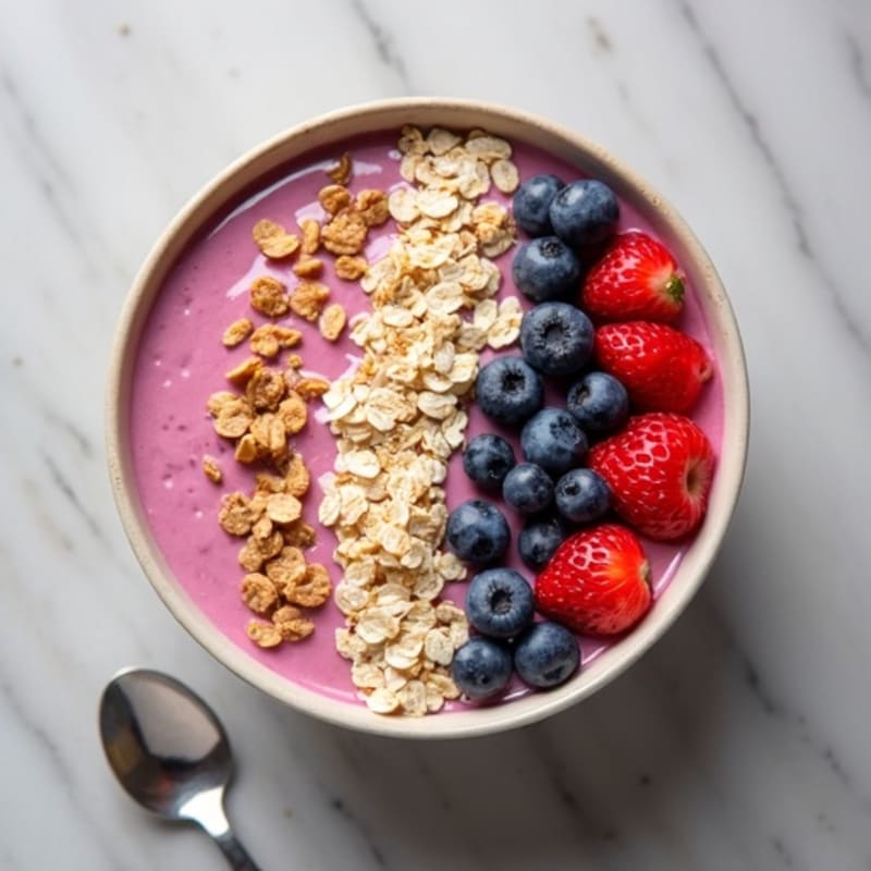 Creamy Vanilla-Almond Protein Smoothie Bowl