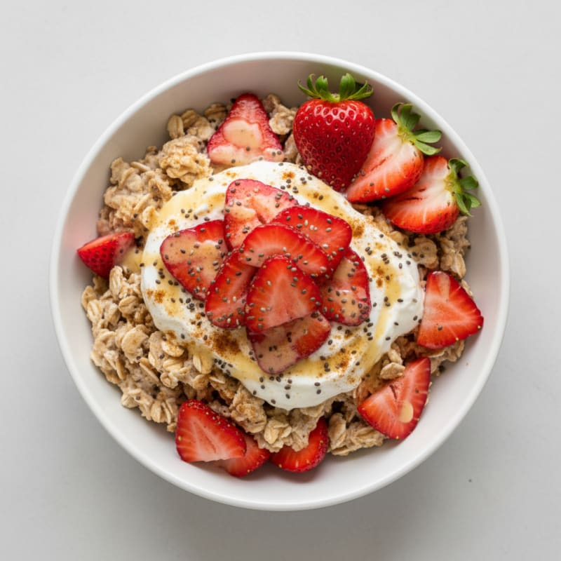 Creamy Strawberry Shortcake Overnight Oats