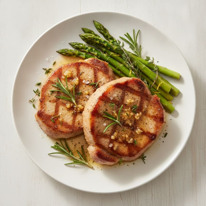 Garlic Herb Pan-Seared Pork Steaks