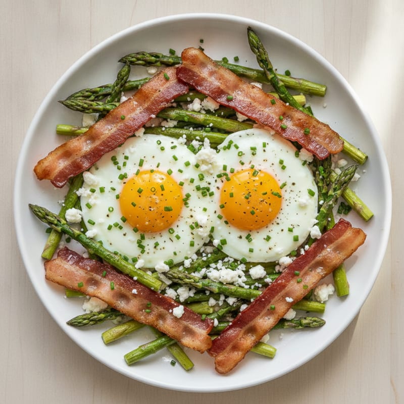 Baked Eggs with Roasted Asparagus