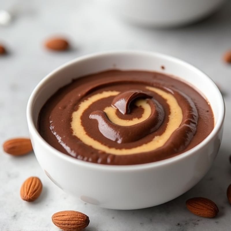 Silky Chocolate Protein Pudding with Almond Butter Swirl