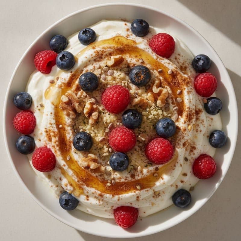 High Protein Greek Yogurt Berry Parfait