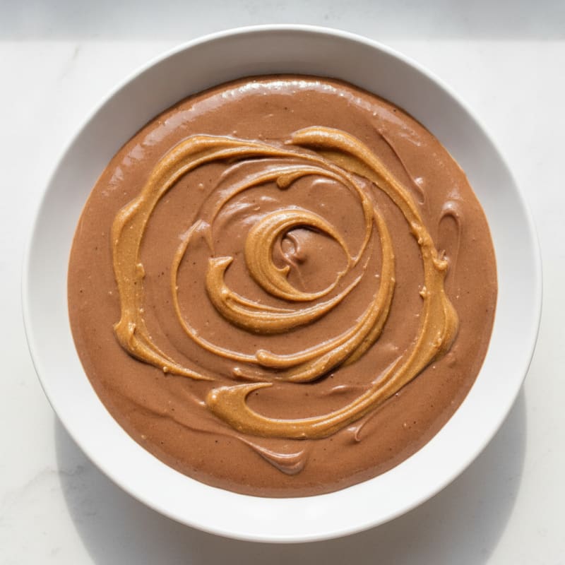 Silky Chocolate Protein Pudding with Peanut Butter Swirl