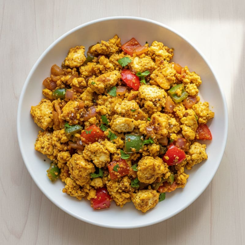 Paneer Bhurji with Bell Peppers