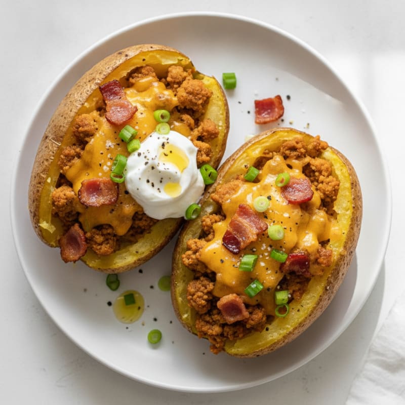 Bacon Cheddar Stuffed Potatoes