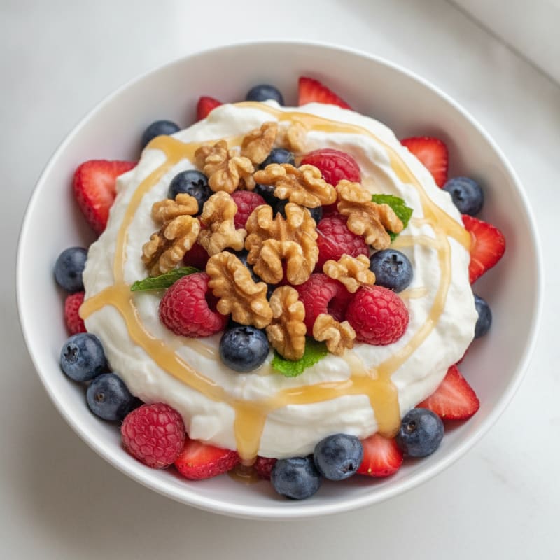 Creamy Greek Yogurt Protein Parfait with Mixed Berries