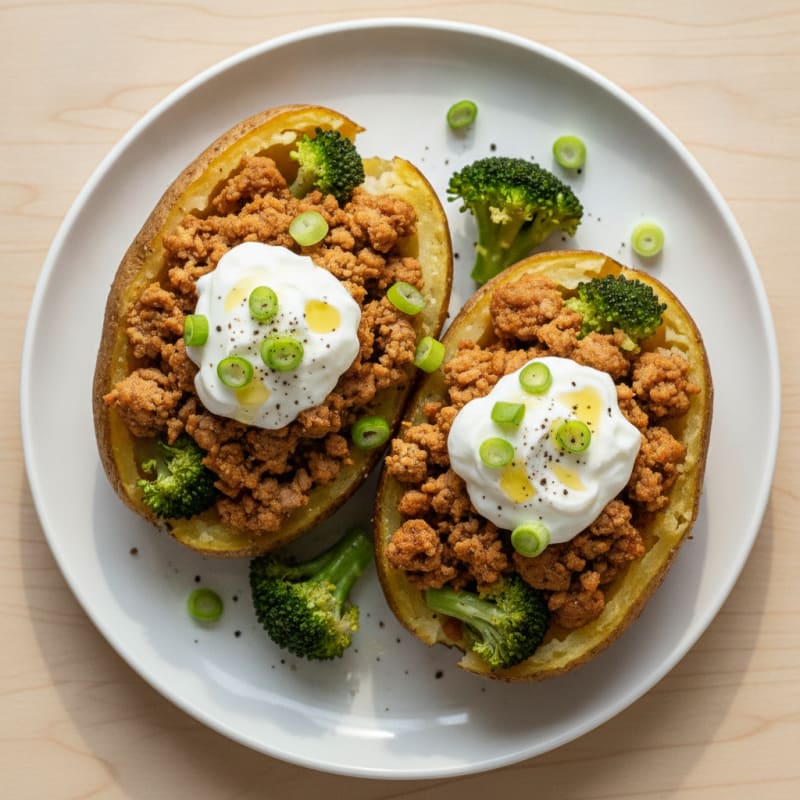 Loaded Baked Potatoes with Savory Toppings