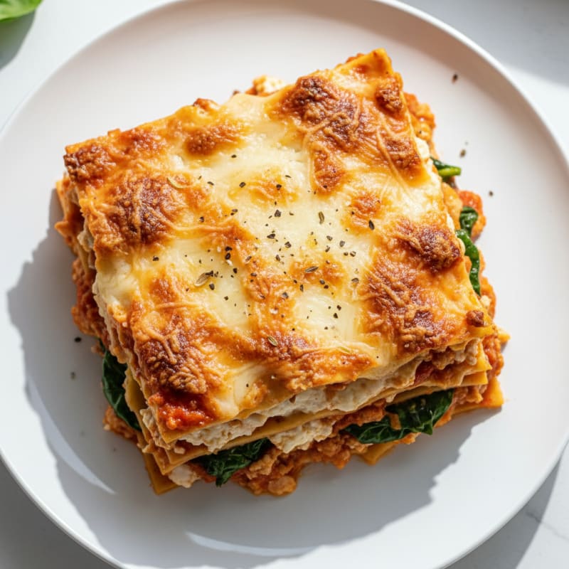 Creamy Four Cheese Baked Lasagna