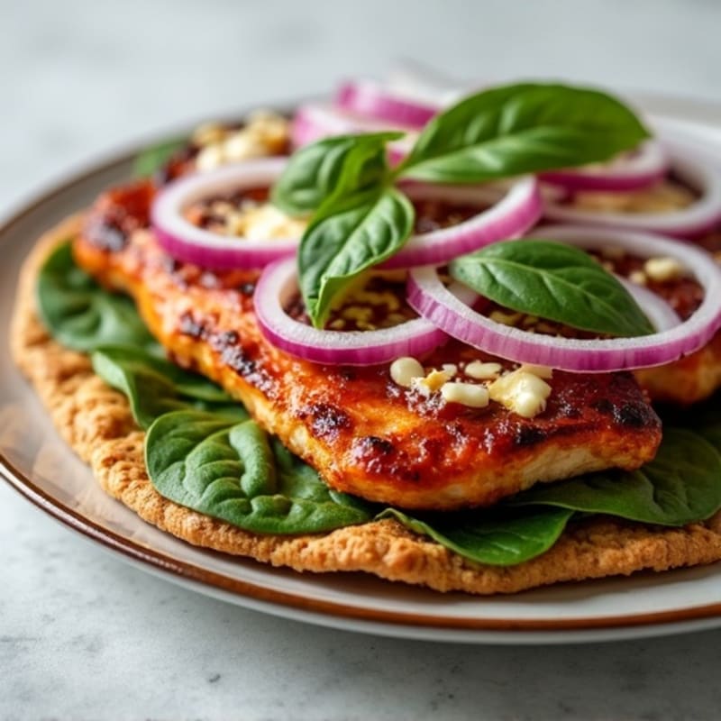 High-Protein BBQ Chicken Flatbread
