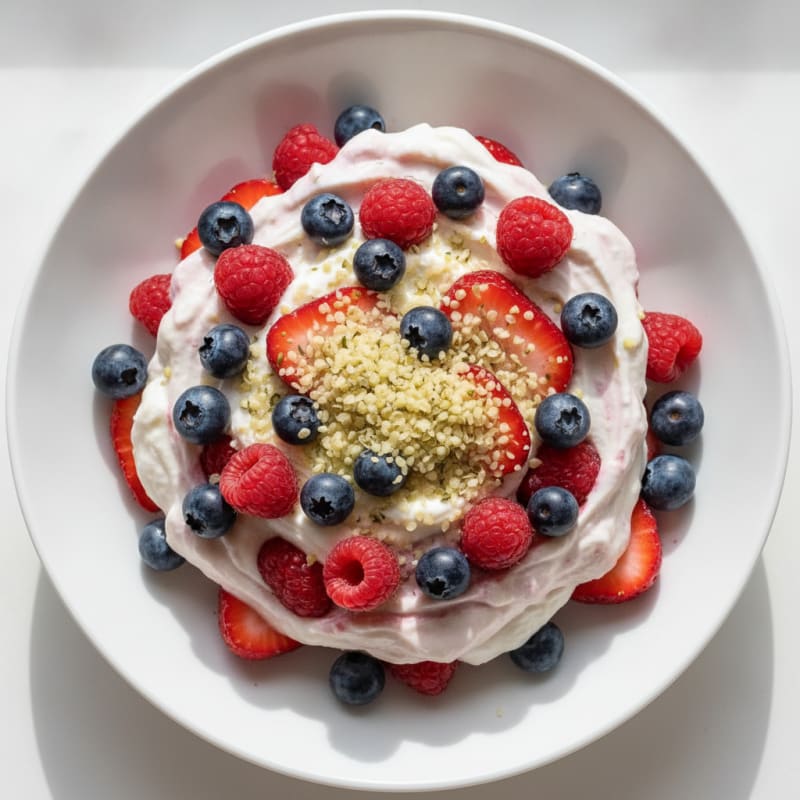 Greek Yogurt Protein Parfait with Mixed Berries