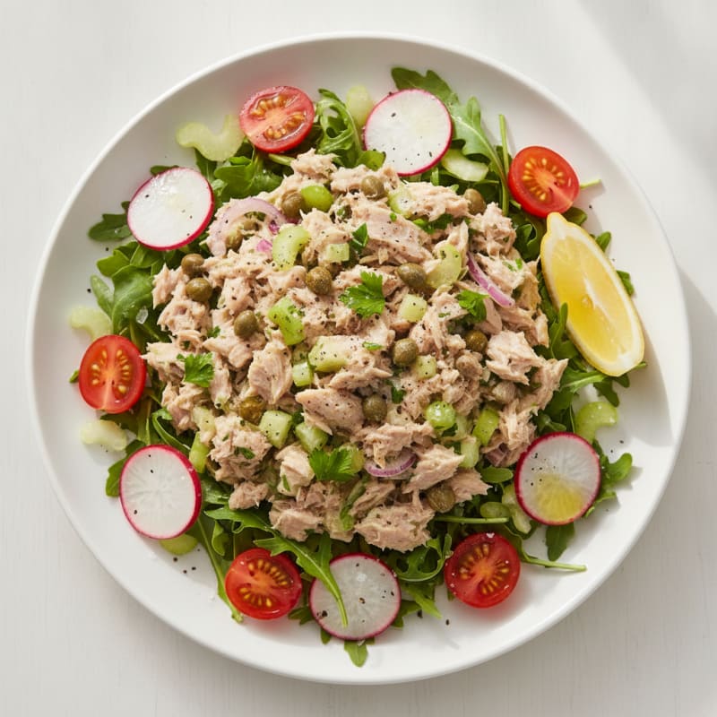 Mediterranean Tuna Salad with Capers and Radishes