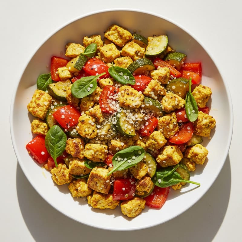 Scrambled Tofu with Roasted Vegetables