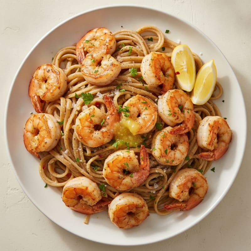 Garlic Butter Shrimp Scampi with Linguine