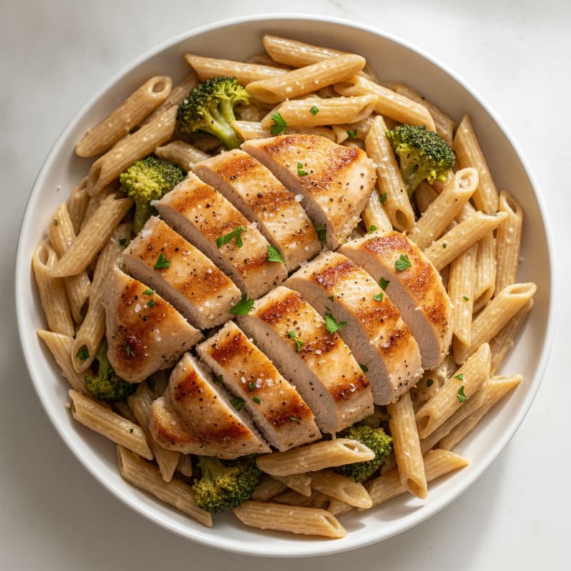 Garlic Parmesan Chicken Alfredo Pasta