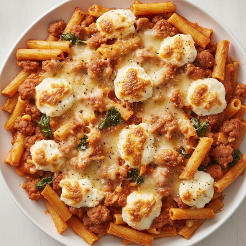 Baked Ziti with Ricotta and Sausage