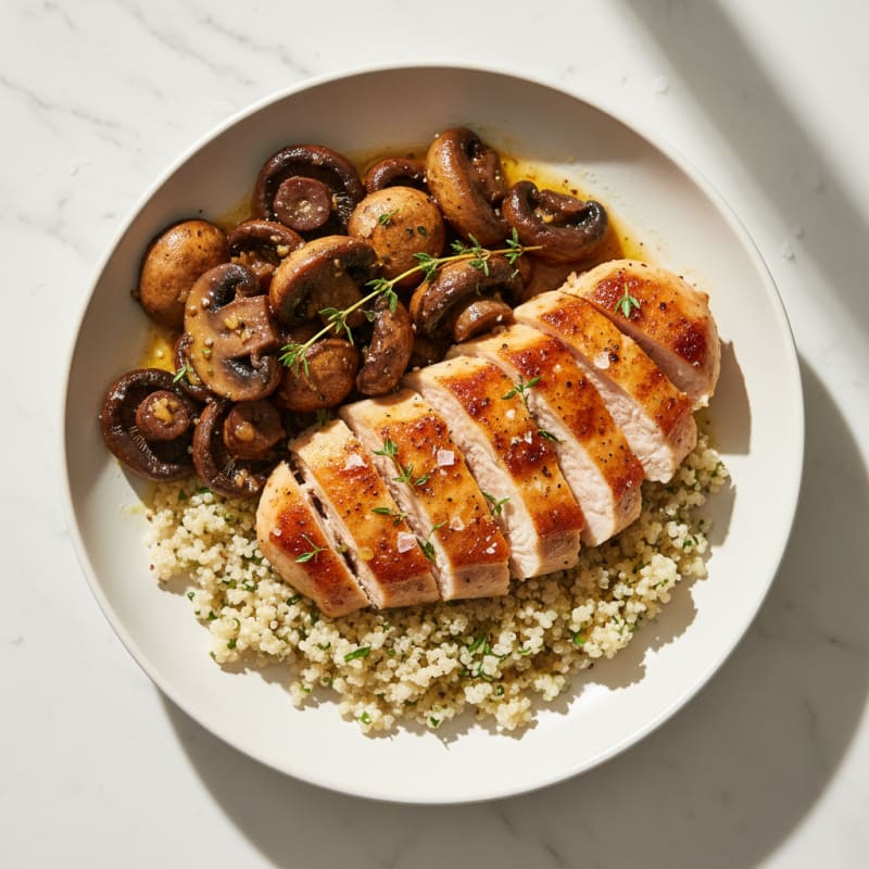 Golden Garlic Butter Roasted Mushrooms