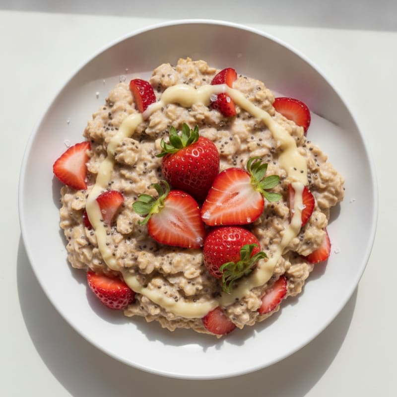 Strawberry Shortcake Overnight Oats