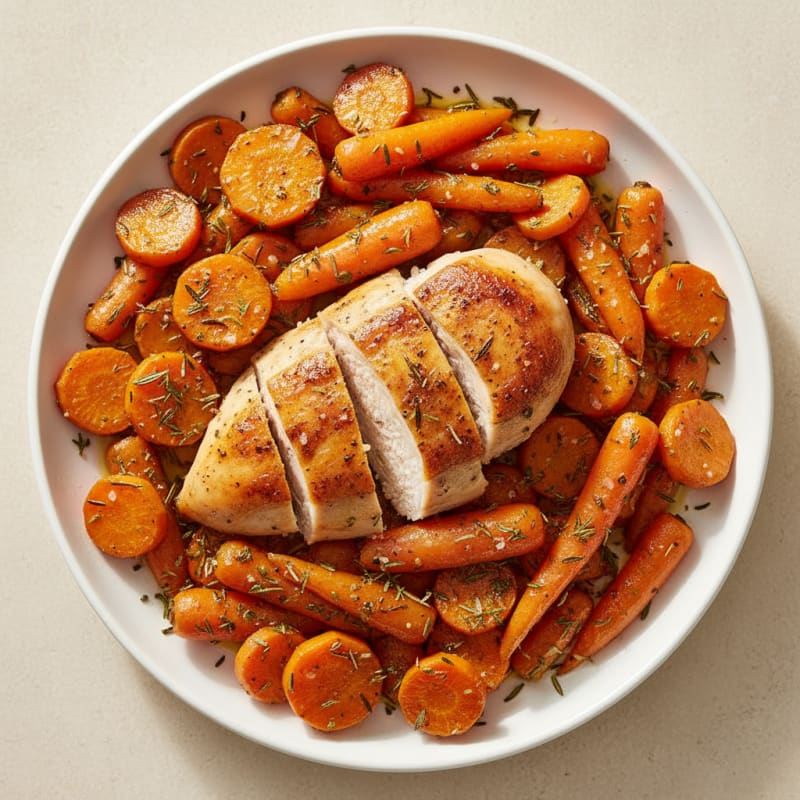 Tender Herb-Roasted Chicken with Root Vegetables