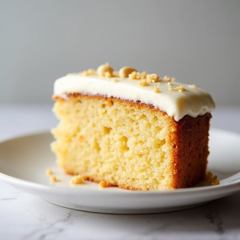 Lightened-Up Vanilla Bean Cake with Silky Cashew Frosting