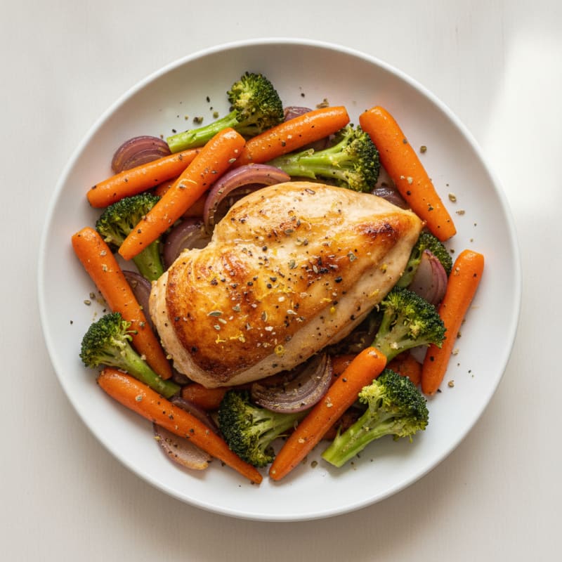 Lemon-Herb Roasted Chicken with Vegetables