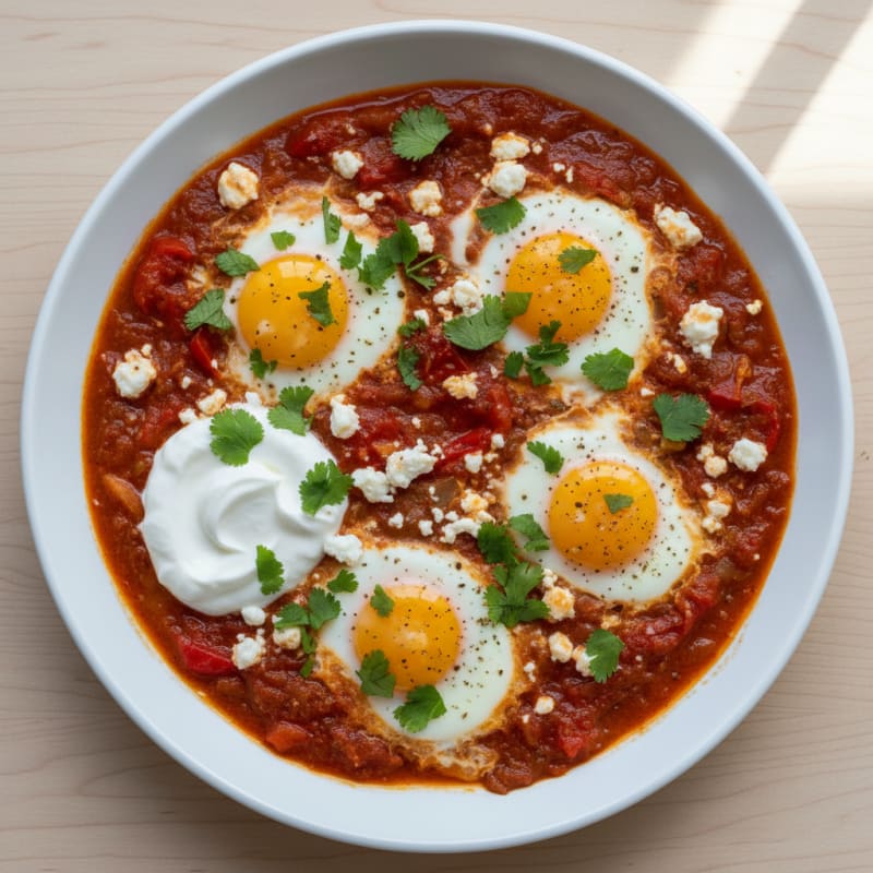 Smoky Zesty Shakshuka with Feta