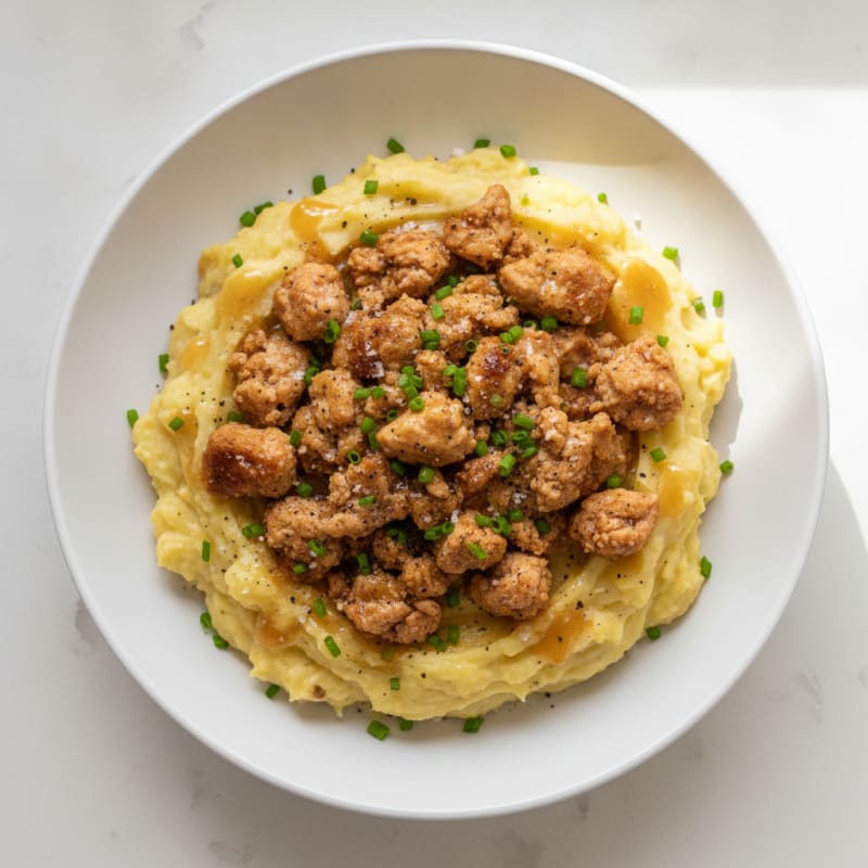 Buttery Garlic Mashed Potato Power Bowl