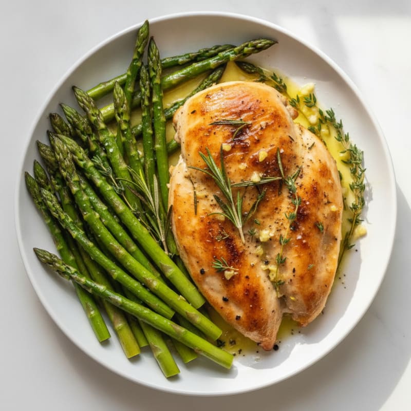Herb-Roasted Chicken and Asparagus