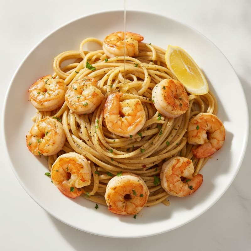 Garlic Butter Shrimp Scampi with Linguine