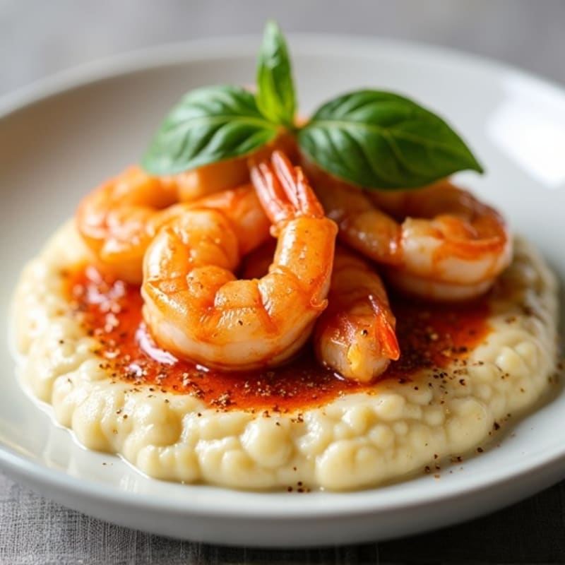 Healthy Cajun Shrimp with Creamy Grits