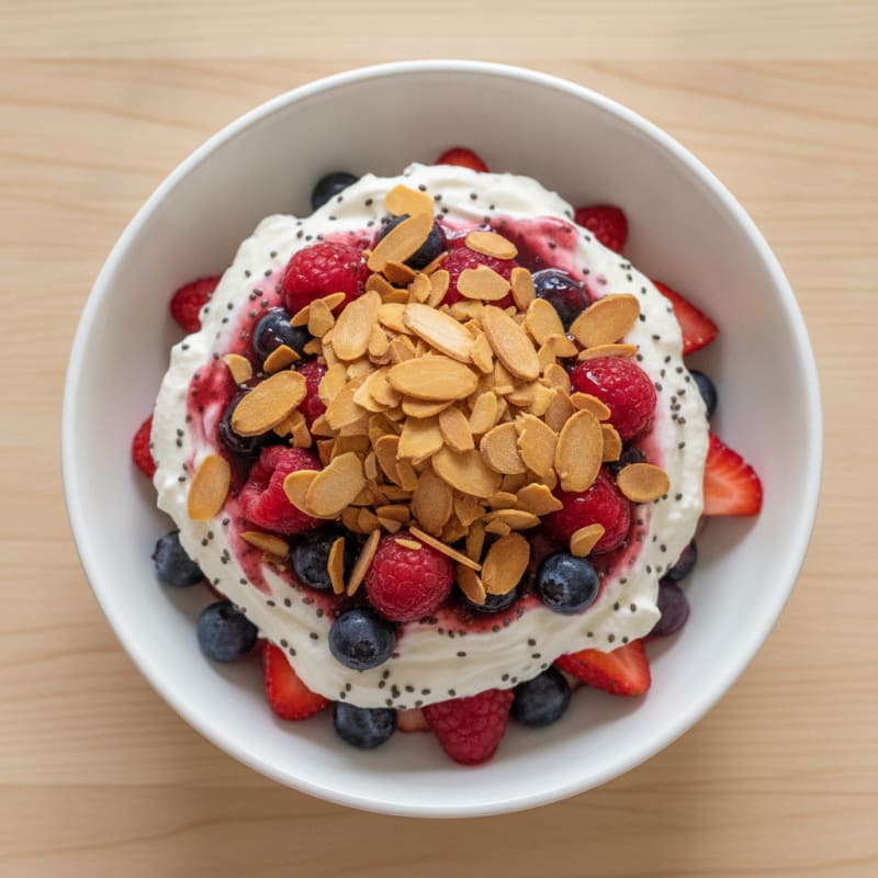 Creamy Greek Yogurt Protein Parfait with Mixed Berries