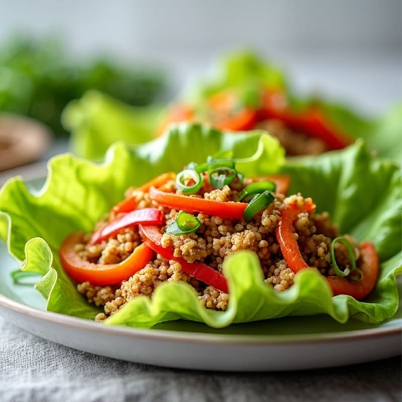 Savory Sesame Chicken Lettuce Cups
