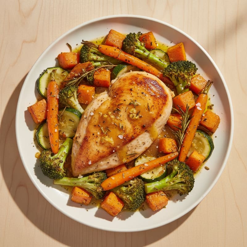 Garlic Herb Roasted Chicken with Vegetables