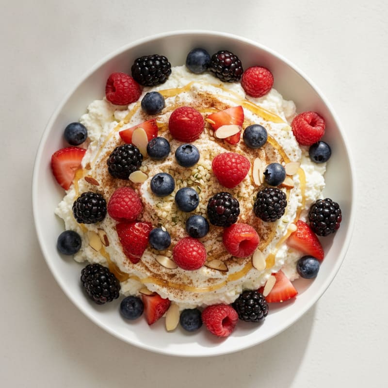Whipped Cottage Cheese with Berries