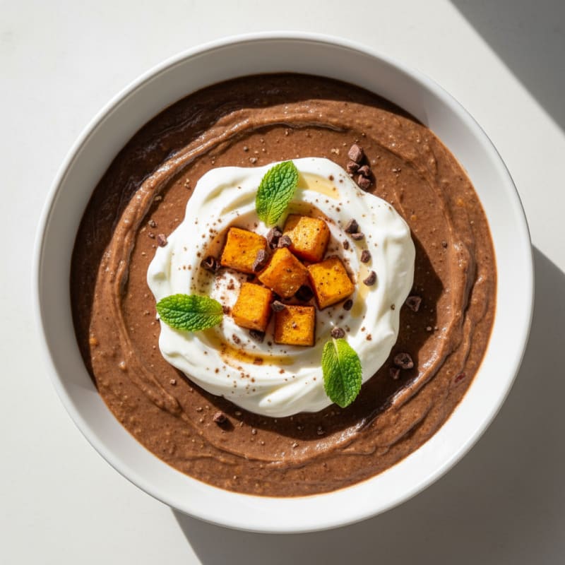 Silky Chocolate Protein Mousse with Greek Yogurt
