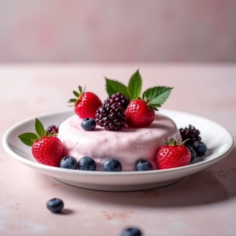 Silky Protein Yogurt with Mixed Berries