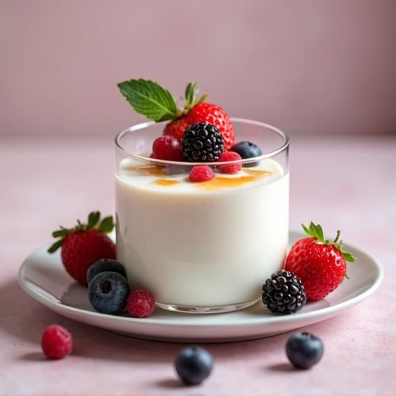 Greek Yogurt Protein Mousse with Mixed Berries