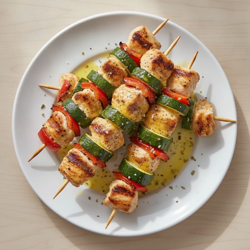 Lemon-Herb Chicken and Zucchini Skewers