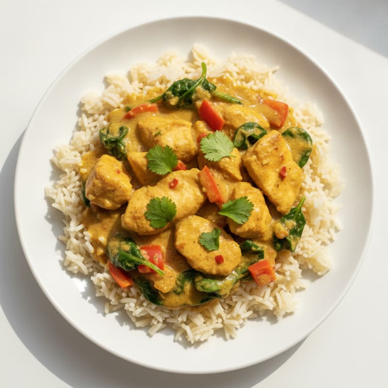 Coconut Curry Chicken with Basmati Rice