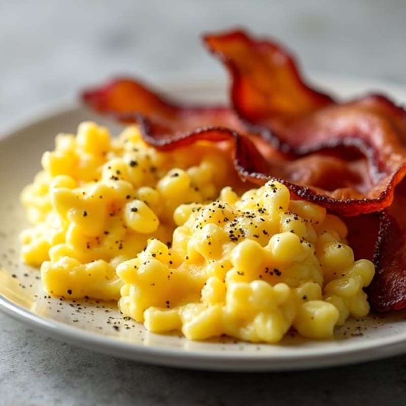 Crispy Bacon with Scrambled Eggs